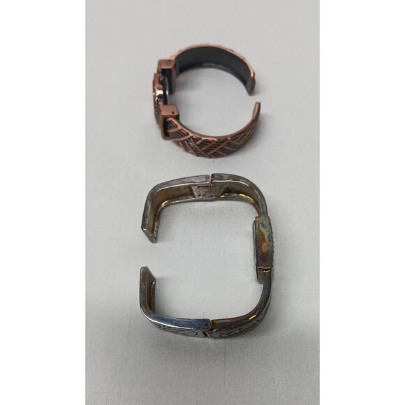 VTG Geneva Analog Hinged Bangle Cuff Wrist Watches l Qty: 2 - Picture 11 of 15